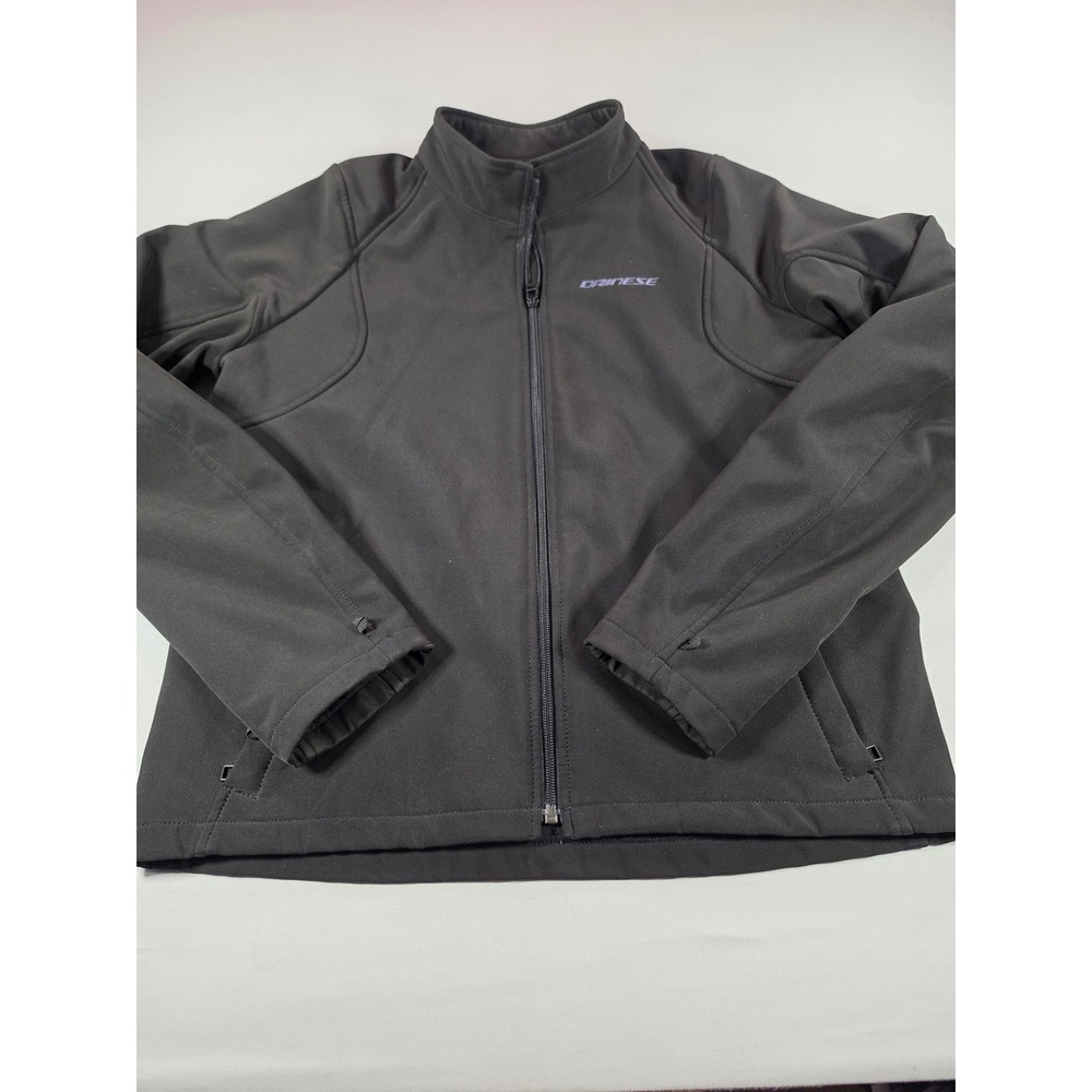 Dainese Mens Softshell Motorcycle Jacket Black Full Zip Size 50 201593986
